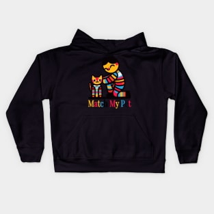 Match My Pet: Joyful Human-Cat Bonding Kids Hoodie